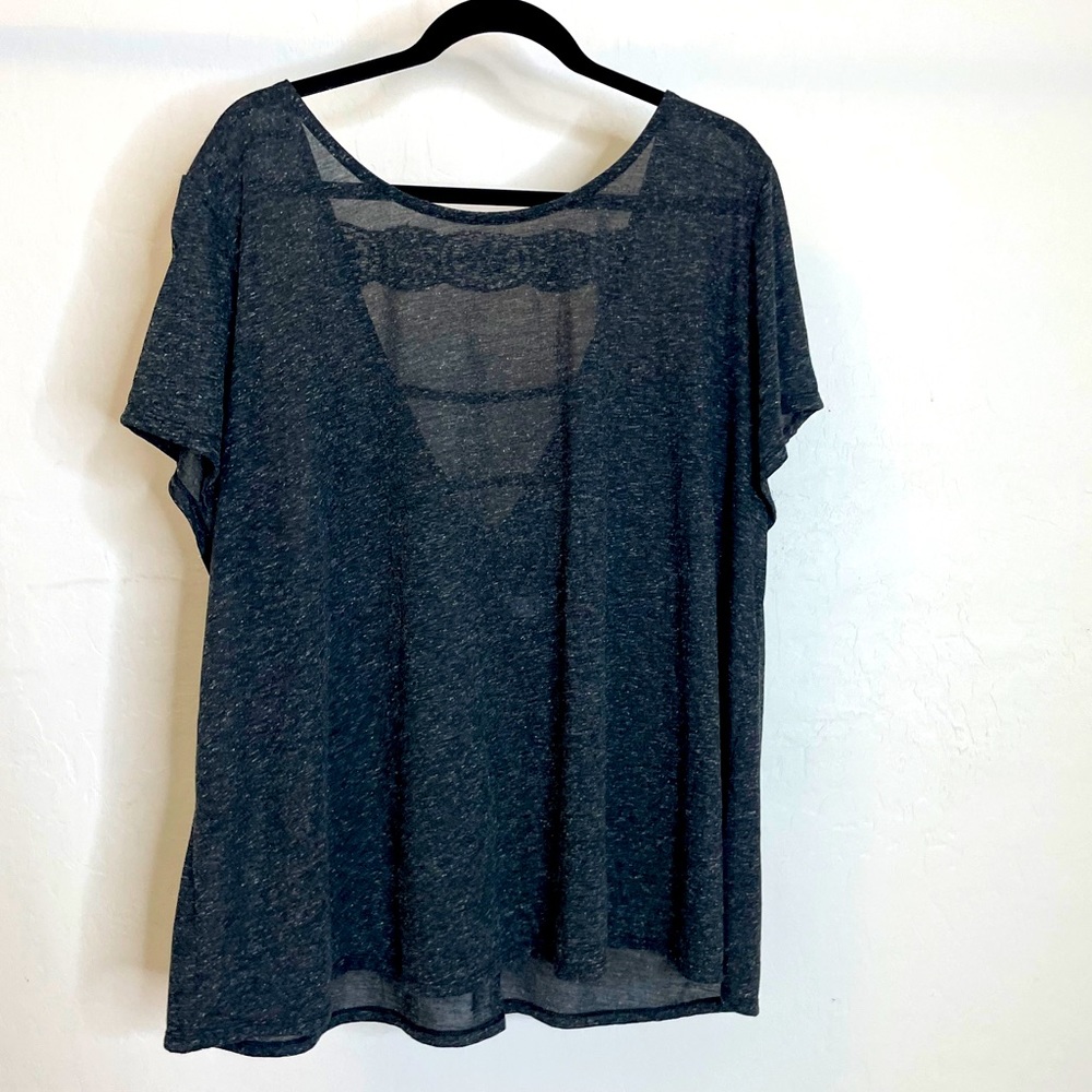 Cacique Grey Lace Detail Sleepwear Top